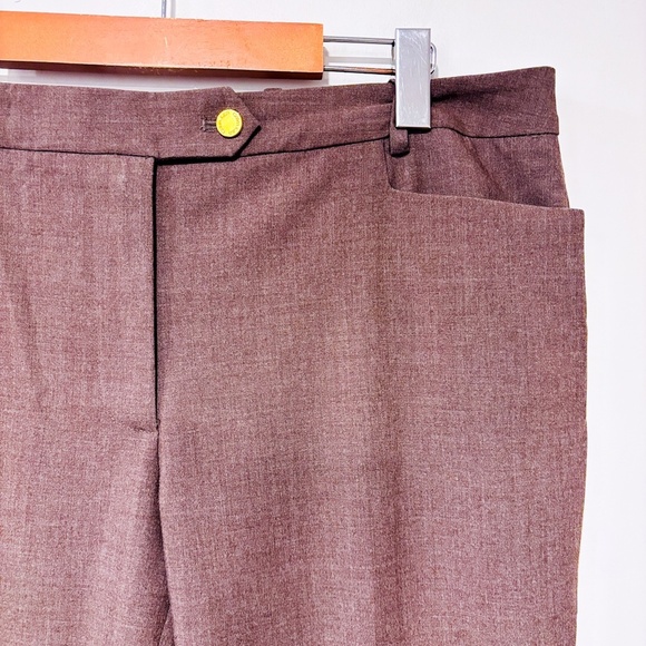 CALVIN KLEIN Brown wide leg pants | Tailored office essential | Size 10 * - Picture 8 of 10